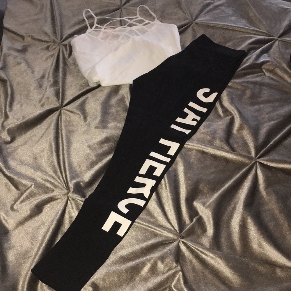 Stay fierce black leggings